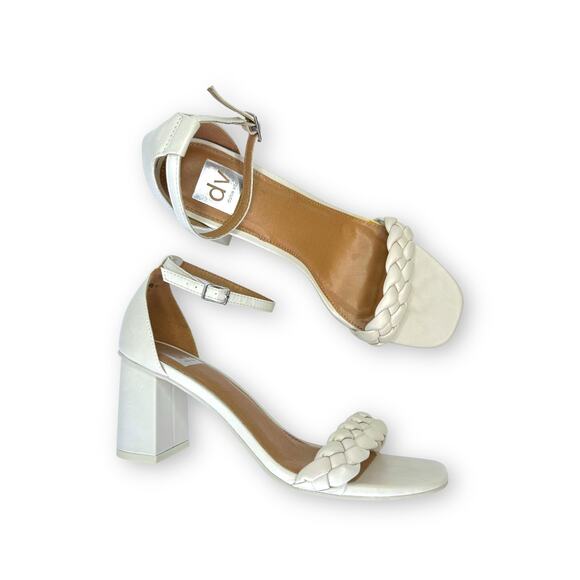 Dolce Vita Shoes - DV Dolce Vita Women's Hilo Sandals Size 11 Ivory Cream Braided Block Heel Sandal